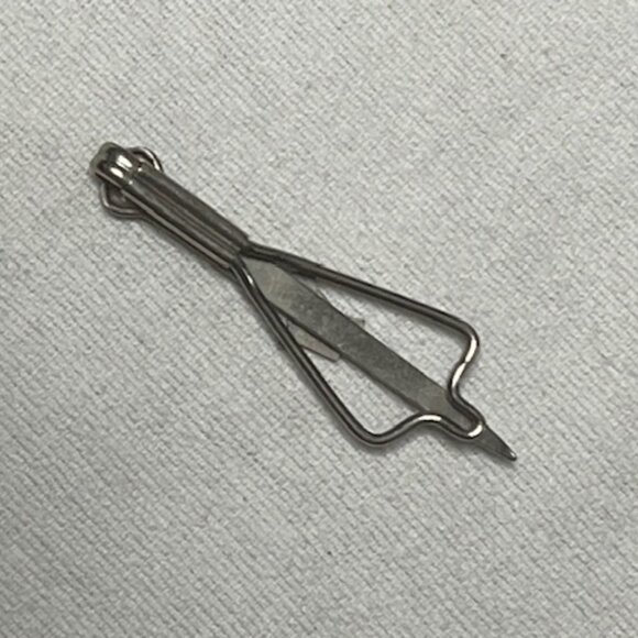 VTG Silver Tone Horse Head Equine Money Tie Clip Bar 2.5" - Picture 3 of 7